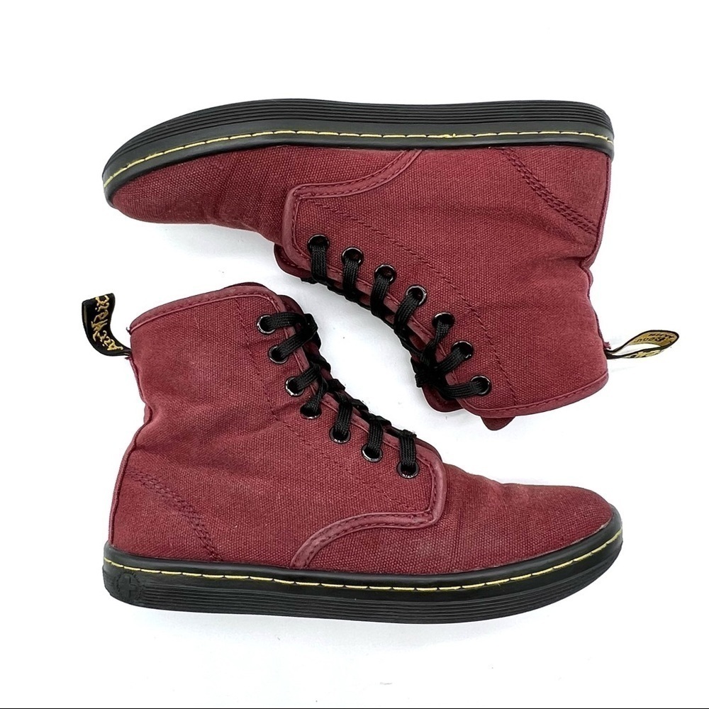 DR. MARTENS | Shoreditch Canvas Sneaker Maroon Boots